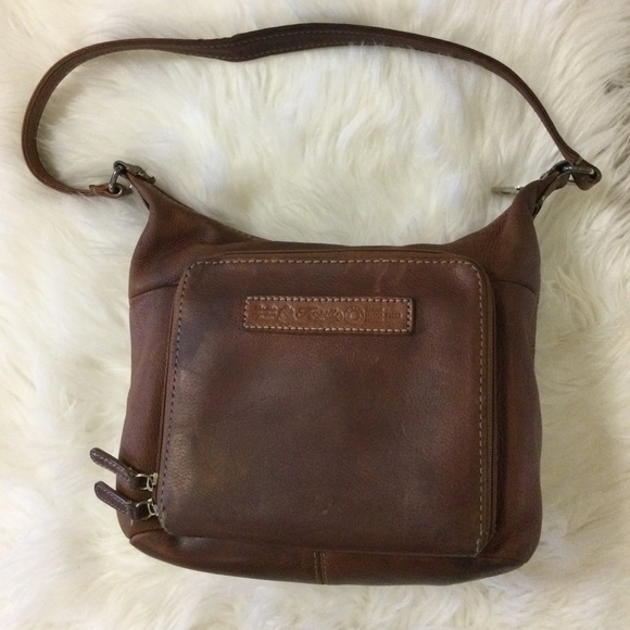 Fossil Handbags - Fossil Vintage Distressed Brown Leather Bag #75082
